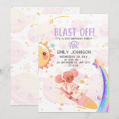 BLAST OFF Galactische Viering Kaart (Voorkant / Achterkant)