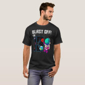 Blast off Ik ben 13 Verjaardag Astronaut 13e Space T-shirt (Voorkant volledig)