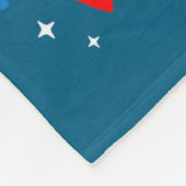 Blast Off I'm 7 Years Old 7th Birthday Spaceship A Fleece Deken (Hoek)