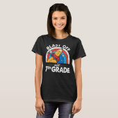 Blast off in 7e klas Rocket Pencil Eerste Dag O T-shirt (Voorkant volledig)