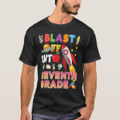 Blast Off Into 7th Grade Back To School Seventh Ro T-shirt (Voorkant)