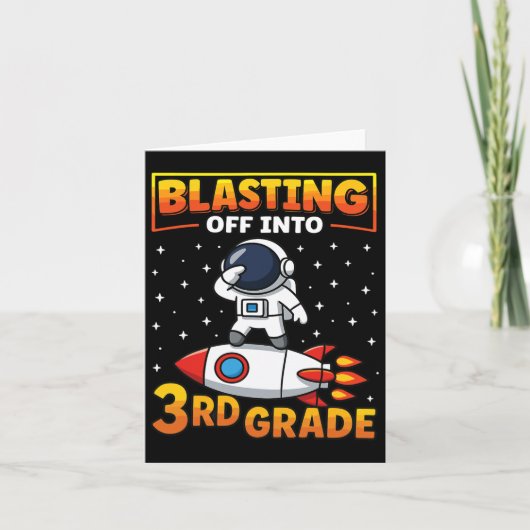 Blast Off Into Third Grade First Day Of School 1  Kaart (Voorkant)