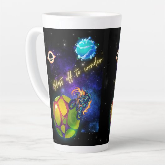 Blast off naar Wonder Latte Mok (Linkerhoek)