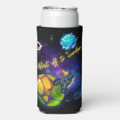 Blast off naar Wonder Seltzer Blikjeskoeler (Seltzer Achterkant)