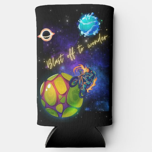 Blast off naar Wonder Seltzer Blikjeskoeler (Voorkant)