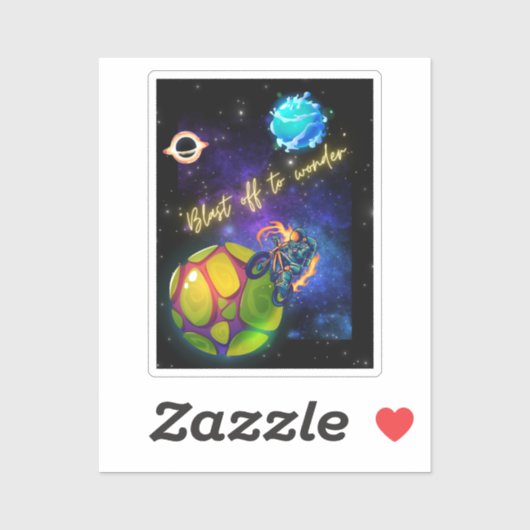 Blast off naar Wonder Sticker (Vel)