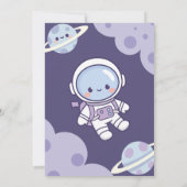 Blast Off Outer Space 3rd Birthday Boy Kaart (Achterkant)