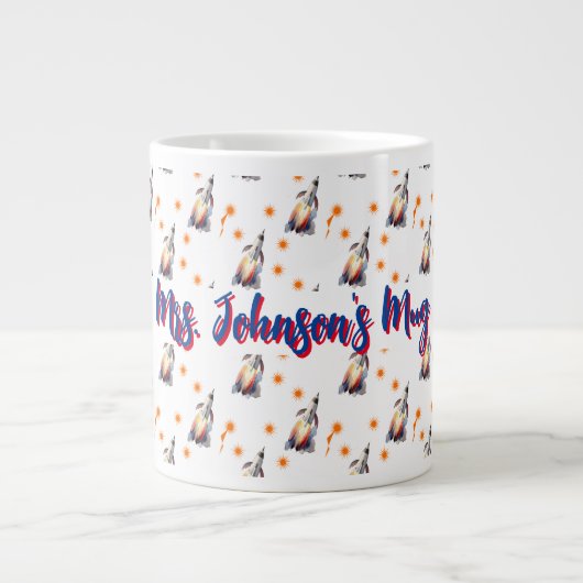 Blast-off raketpatroon grote koffiekop (Voorkant)