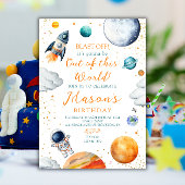 Blast Off Rocket Astronaut Verjaardag Ruimtevaart Kaart