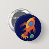 Blast off Rocket Ship Button (Voorkant /achterkant)