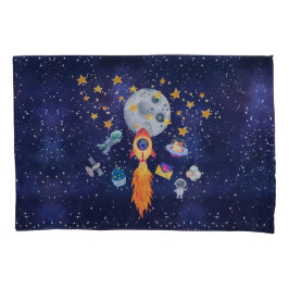Blast-Off Rocketship Kinder Bedding Kussensloop Se