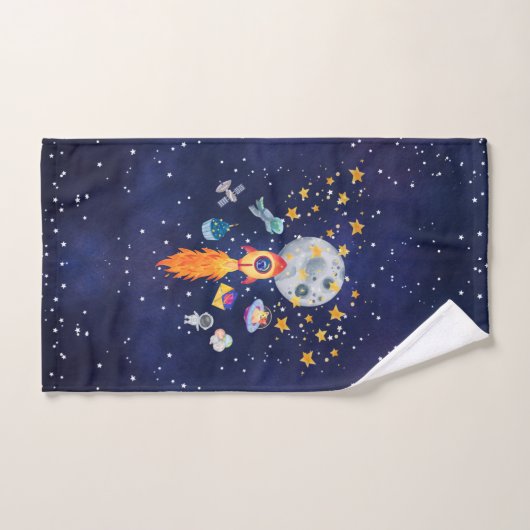 Blast-Off Rocketship Kinder handdoekset Bad Handdoek (Handdoek)