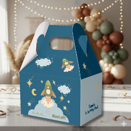 Blast off ruimte avontuur kinderen verjaardag bedankdoosjes