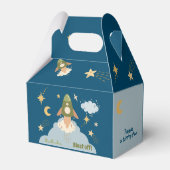 Blast off ruimte avontuur kinderen verjaardag bedankdoosjes (Achterkant)