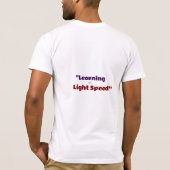 "Blast Off to Knowledge Rocket Schoolgirl T-shirt" T-shirt (Achterkant)