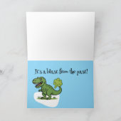 🦖💨 "Blast uit het verleden" Groet Bedankkaart (Binnen)