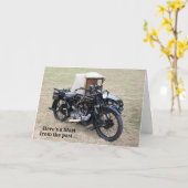 Blast Van Verleden  Motorfiets Verjaardag Kaart (Gele Bloem)