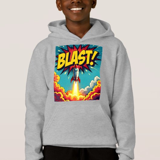 BLAST! Vintage Comic Style Rocket Explosion (Voorkant)