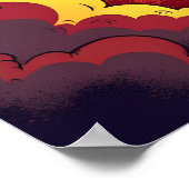 BLAST! Vintage Comic Style Rocket Explosion Poster (Hoek)