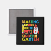 Blasten door 100e dag van de kleuterschool jongens magneet (Voorkant / Achterkant)