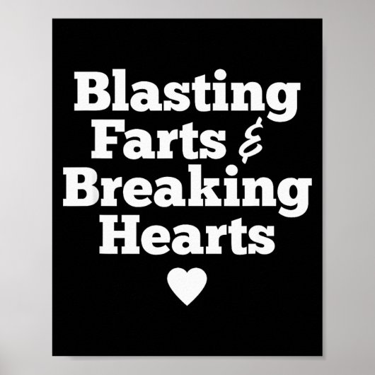 Blasting Farts &amp; Breaking Hearts Funny Valenti Poster (Voorkant)