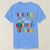 Blasting Off Into Fourth grade Funny Back To Schoo T-shirt (Design voorkant)