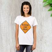 Blasting Zone Ahead Road Sign T-shirt