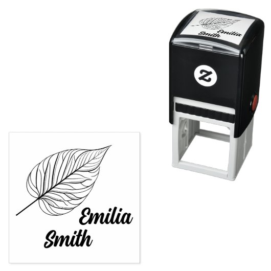Blatt Umrisse Zelfinktende Stempel (In situ)