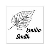 Blatt Umrisse Zelfinktende Stempel (Design)