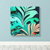 Blätter Canvas Afdruk (Insitu (Houten vloer))