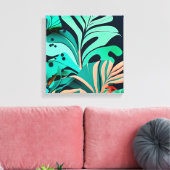 Blätter Canvas Afdruk (Insitu (Woonkamer))