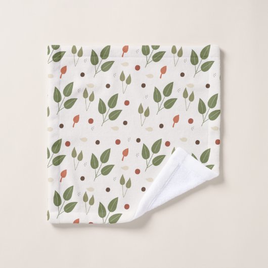 Blattmuster Design Bad Handdoek (Wasdoekje)