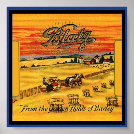 Blatz Beer Poster (Voorkant)