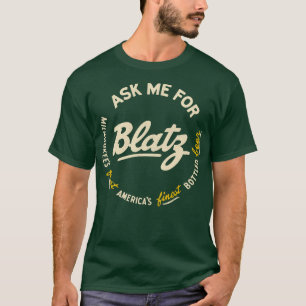 Blatz de beste bierretro defect brouwerij t-shirt