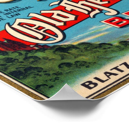 Blatz Old Heidelberg Beer Label teruggezet Poster (Hoek)