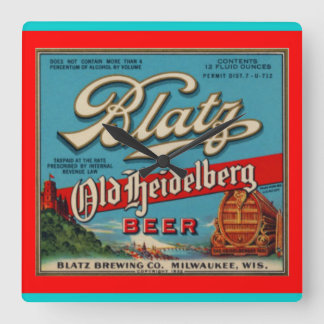 Blatz Old Heidelberg Beer Wall klok