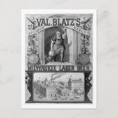  Blatz's Milwaukee Lager Beer Briefkaart (Voorkant)