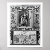  Blatz's Milwaukee Lager Beer Poster (Voorkant)