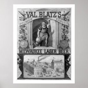  Blatz's Milwaukee Lager Beer Poster