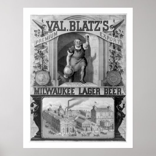 Blatz's Milwaukee Lager Beer Poster (Voorkant)
