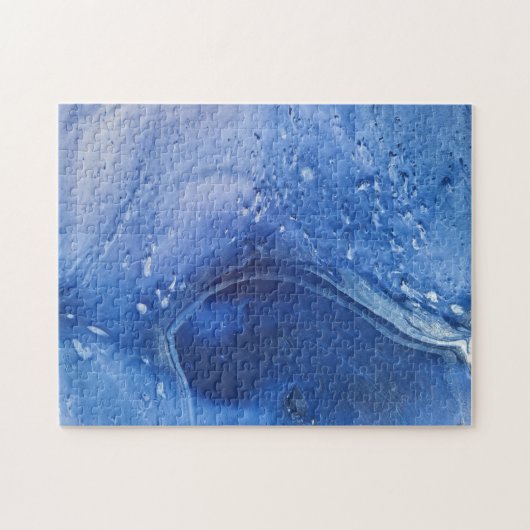 Blau abstrakt legpuzzel (Horizontaal)