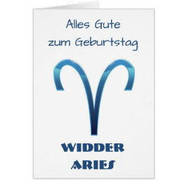 Blau Alles Gute zum Geburtstag Widder Aries Zodiac
