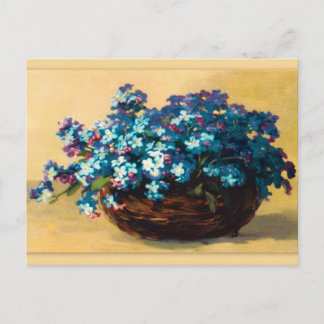  Blau Blumen Briefkaart