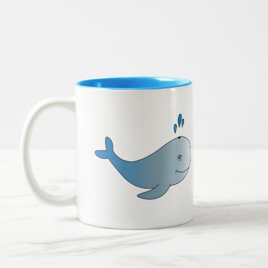Blau-grauer Wal Tweekleurige Koffiemok (Links)