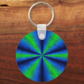 blau grün Regenbogen in Elefantenhaut leder Optik Sleutelhanger (Voorkant)