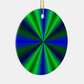 blau grün Regenbogen Keramisch Ornament (Rechts)