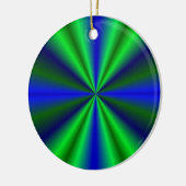 blau grün Regenbogen Keramisch Ornament (Links)