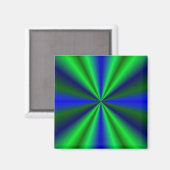 blau grün Regenbogen Magneet (Voorkant / Achterkant)
