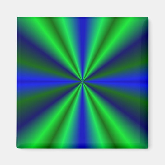 blau grün Regenbogen Magneet (Voorkant)