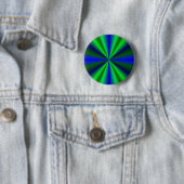 blau grün Regenbogen Ronde Button 5,7 Cm (In situ)